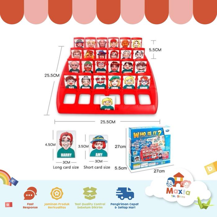Gambar Mainan Anak Tebak Gambar Board Game Who is it - Mainan Tebakan Gambar dari Maxta Toy Store undefined Tokopedia