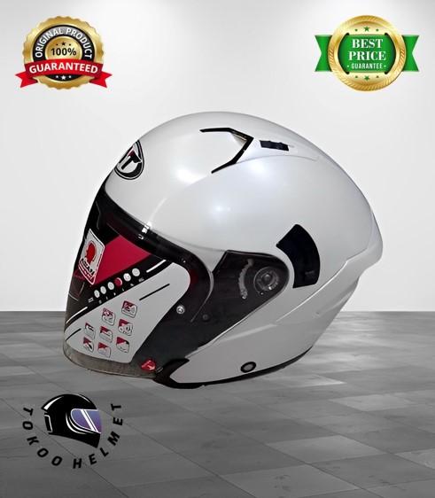 Gambar HELM HALF FACE KYT NFJ PLAIN WHITE - XL dari Hensa Store_NEW undefined Tokopedia