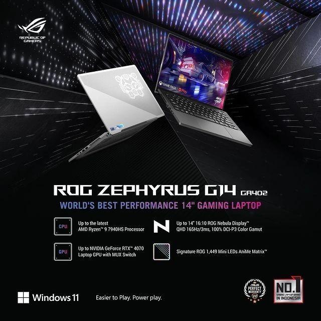 Gambar ASUS ROG Zephyrus G14 GA402NU-R745G6W-O Moonlight White dari IT GARAGE_NEW undefined Tokopedia