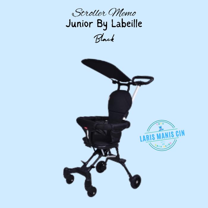 Gambar JUNIOR LABEILLE HL6699 Stroller MEMO Reversible CABIN SIZE Kereta Bayi - Black dari LARIS MANIS CIN undefined Tokopedia