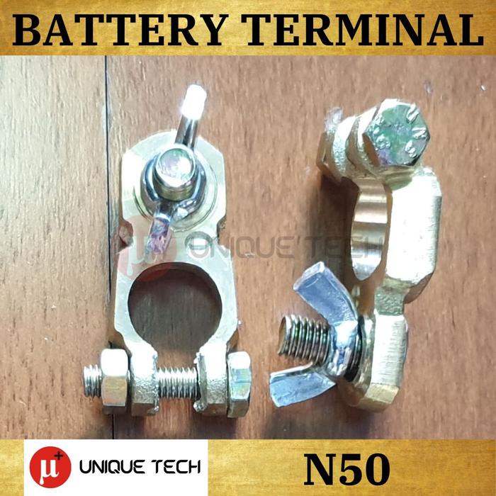 Gambar TERMINAL KLEM KEPALA AKI ACCU KUNINGAN TEBAL N40 N50 N70 JUMBO GOOD NS - N50 dari UNIQUE TECH undefined Tokopedia