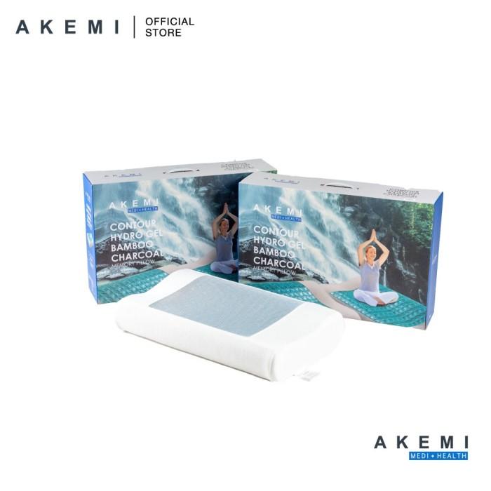 Gambar AKEMI M+H Contour Hydro Gel Bamboo Charcoal Memory Pillow. dari Akemi Home Indonesia undefined Tokopedia