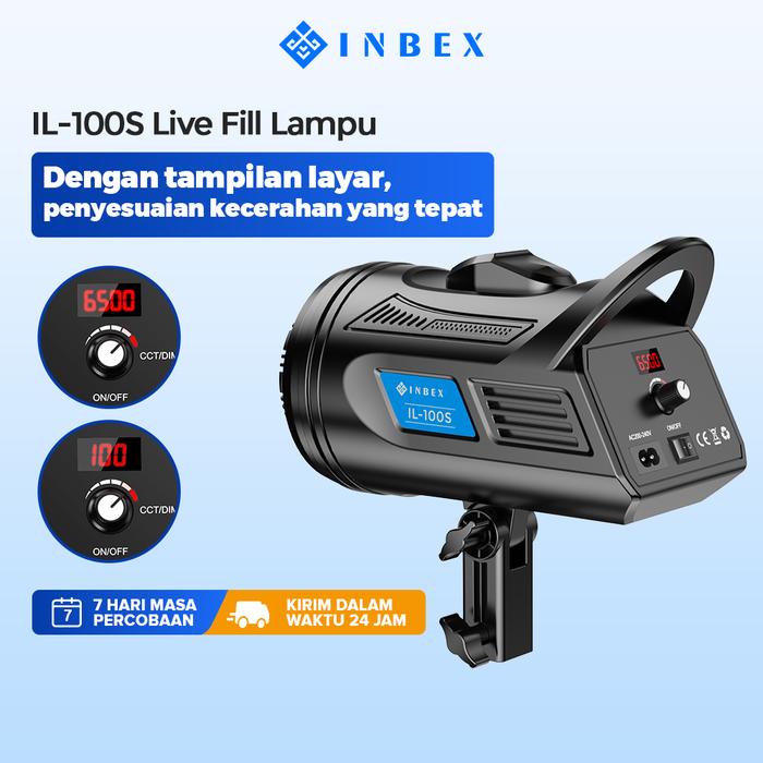 Gambar INBEX IL-100S Lampu Live Foto Studio Lighting with LED Display Screen dari INBEX Indonesia undefined Tokopedia