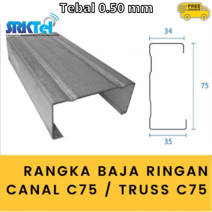 Gambar BAJA RINGAN - C TRUSS CANAL C75 ECO - Kuantiti Minimal 300 Btg Keatas - Tebal 0,50mm dari SRKTel undefined Tokopedia