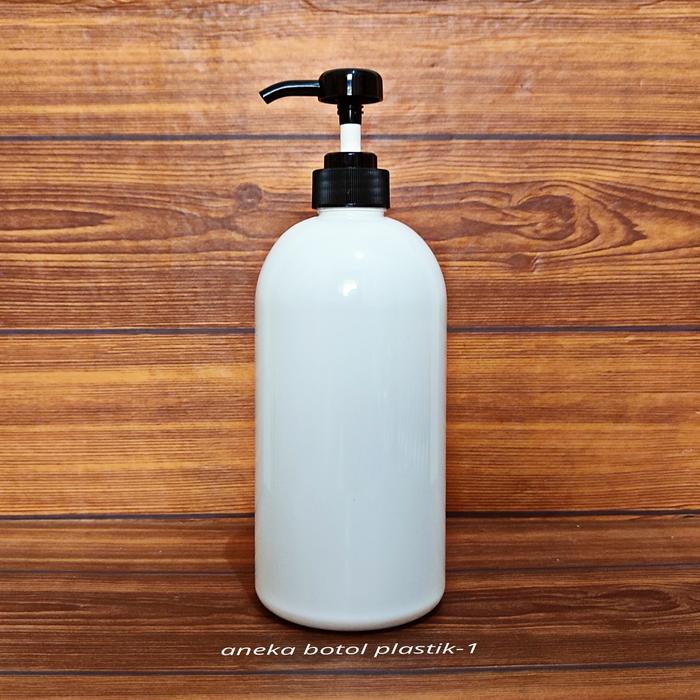 Gambar BOTOL PUMP 1000ML PUTIH GLOSSY / BOTOL KEMASAN SABUN CAIR 1 LITER - B-HITAM dari aneka botol plastik-1 undefined Tokopedia