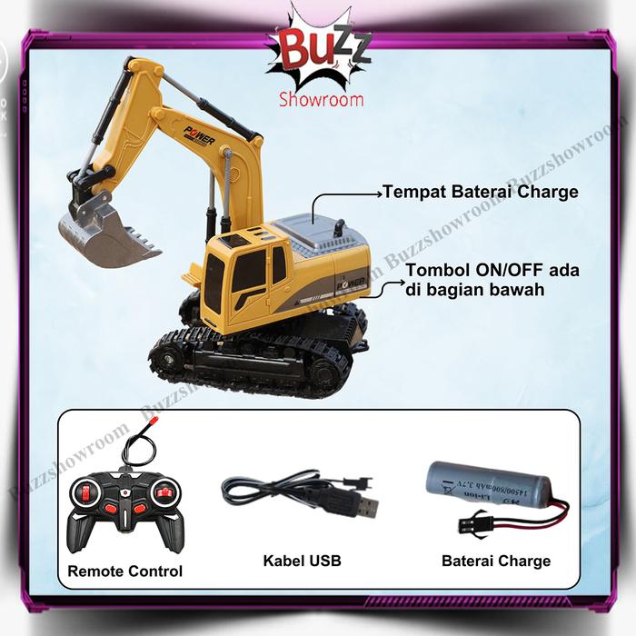 Gambar Remote Control Escavator Mainan Anak RC Mobil Beko Truck Excavator - RC Escavator dari Buzzshowroom undefined Tokopedia