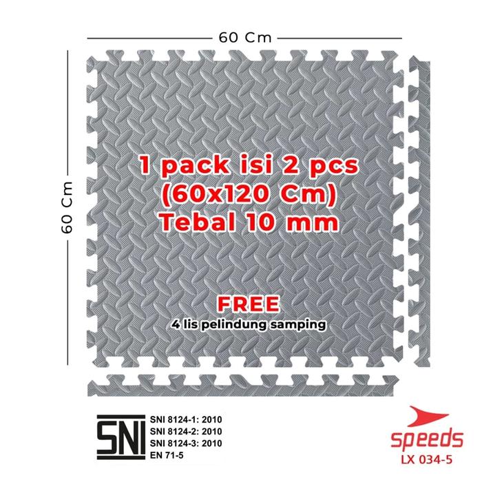 Gambar SPEEDS Matras Evamat 60x60cm matras puzzle karpet puzzle mstras 034-5 - 60x60 ABU, 034-5 10mm dari padarshop undefined Tokopedia