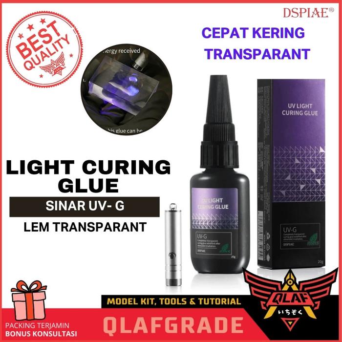Gambar Lem Plastik UV-G cepat kering transparant dengan sinar UV dspiae - Lem UV-G dari Wahkhilaf undefined Tokopedia