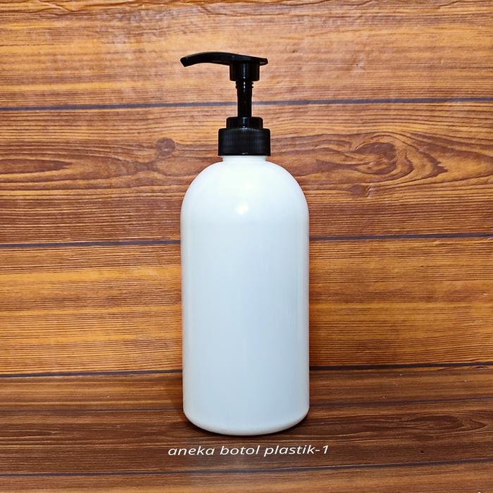 Gambar BOTOL PUMP 1 LITER / BOTOL BR PUTIH 1000ML  PUMP POMPA PLASTIK TEBAL - J-HITM dari aneka botol plastik-1 undefined Tokopedia