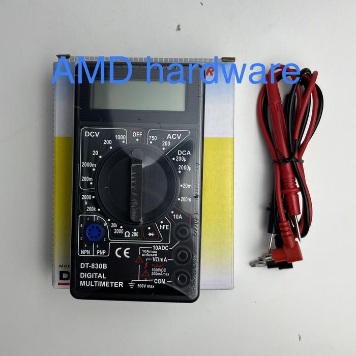 Gambar MULTIMETER DIGITAL CLAMP MULTI TESTER BATERAI AVO METER 1000 V KAPUSI - MEREK DT-830B dari AMD hardware undefined Tokopedia