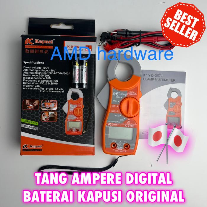 Gambar TANG AMPERE DIGITAL CLAMP METER 1000 VOLT Arus Ohm MultiMeter AC DC - MERK KAPUSI JPN dari AMD hardware undefined Tokopedia