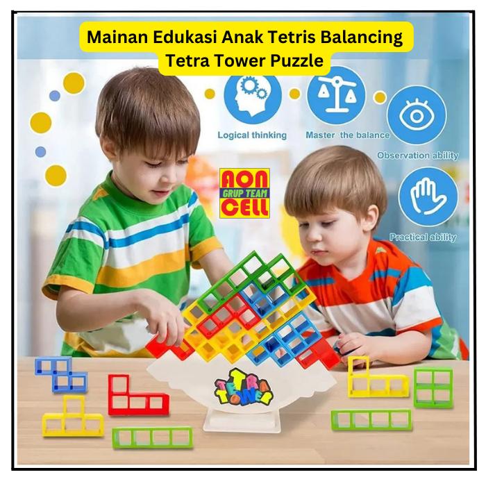 Gambar Mainan Edukasi Montessori Tetra Tower Balance Tetris  Block balancing dari aon cell n sports undefined Tokopedia