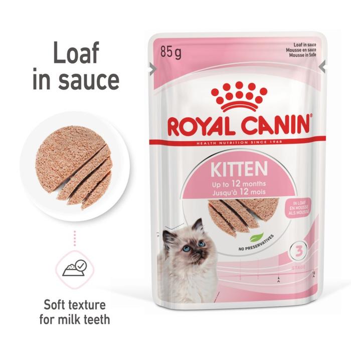 Gambar Royal Canin Kitten In Loaf Pouch 12 pcs x 85gr - Makanan Basah Kucing dari PetshopID Harapan Indah undefined Tokopedia