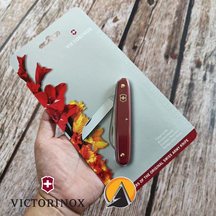 Gambar 3.9050 Ecoline floral knife pisau lipat grafting victorinox original - merah blister dari pusat pisau undefined Tokopedia