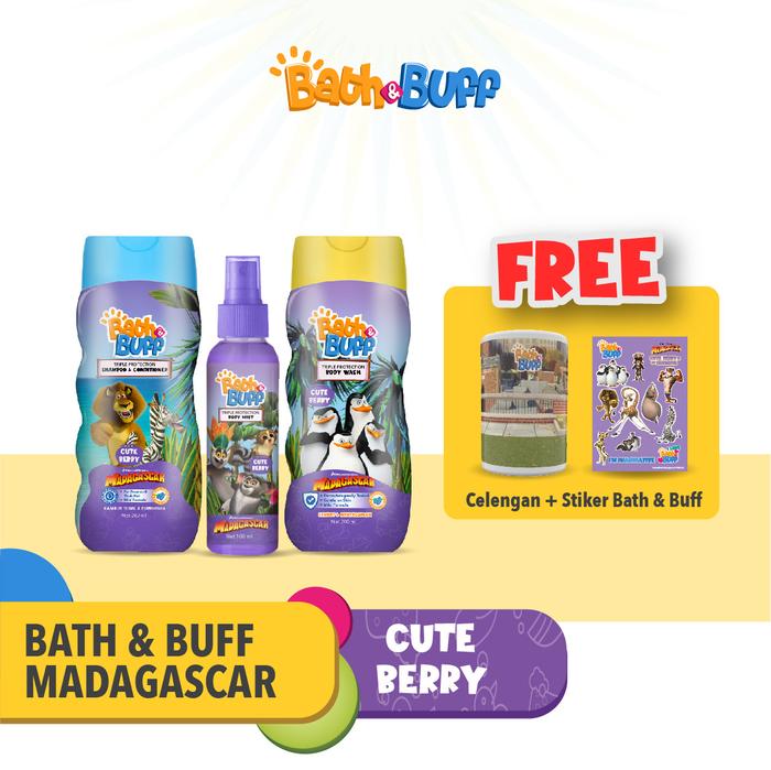 Gambar Bath & Buff Paket 3 Pcs (Shampoo & Conditioner, Body Wash, Body Mist) - Cute Berry dari Herborist Natural Care ID undefined Tokopedia