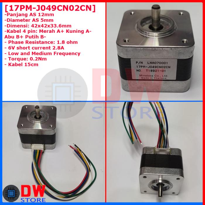 Jual Stepper Motor 42 Nema17 Nema 17 Stepping CNC 3D Printer - 17PM ...