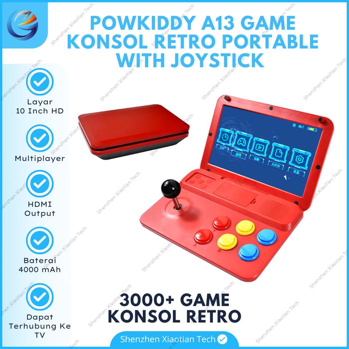 Gambar Powkiddy A13 Game Retro 10Inch Joystick Video Game Flip Folding HD dari Shenzhen Xiaotian Tech undefined Tokopedia