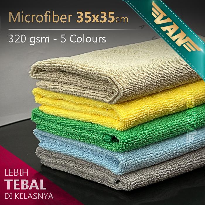 Gambar Microfiber Kain Lap Serbaguna uk 35x35cm / 40x40cm SATUAN - 40x40cm, Abu-abu dari VANAUTO undefined Tokopedia