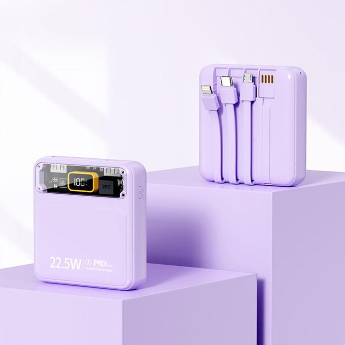 Gambar SAGE Power Bank PB-501A 10000mAh Type C & Micro USB PB501A - Ungu, TANPA BUBBLE dari exxo official store undefined Tokopedia