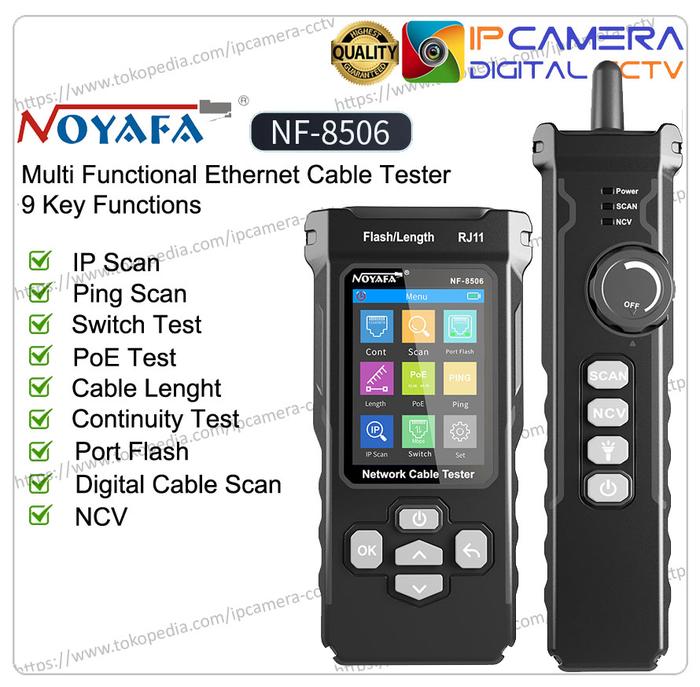 Gambar NOYAFA NF-8506 Ethernet Cable tester Multi functional testing - NF8506 2023 dari IPCAMERA-CCTV undefined Tokopedia