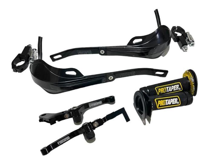 Gambar PAKET Handle/ Handgrip/ Handguard Tulang  Daun Protaper CRF 150L - Hitam dari Gwen Official undefined Tokopedia