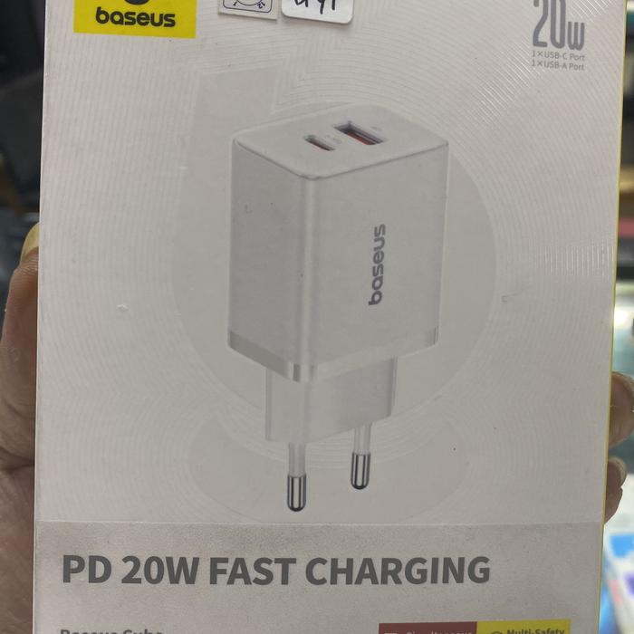Gambar Baseus PD 20W Fast Fast Charging Cube Charger C+U 20W EU Resmi - Putih dari Bintang Terang Accessories undefined Tokopedia