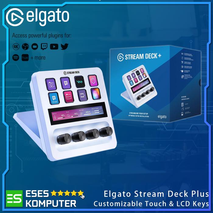 Gambar Elgato Stream Deck+ / Stream Deck Plus Live Streaming Controller - Putih dari ESES Komputer undefined Tokopedia