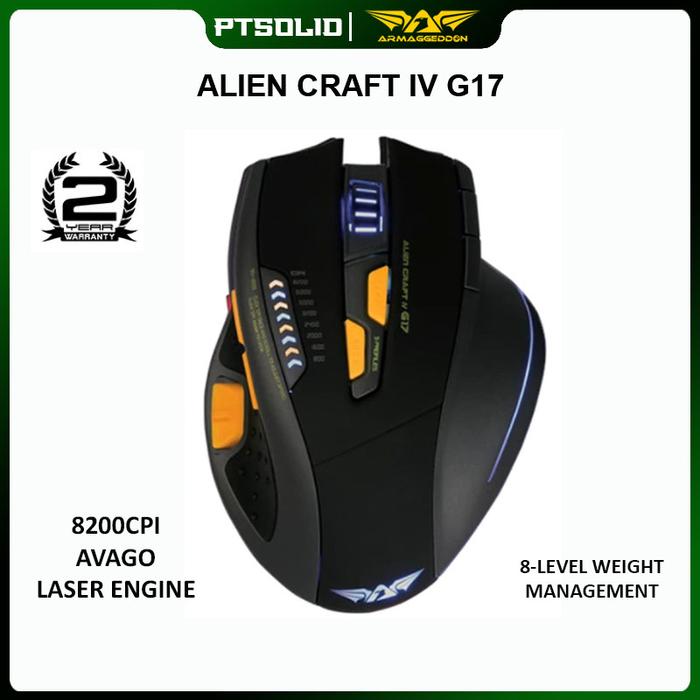 Gambar Armaggeddon Gaming Mouse Alien Craft IV G17 - Kuning dari PTSOLID undefined Tokopedia