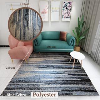 Gambar Karpet Lantai Modern Rug Polyester Premium Size 200x210CM 160x230CM - 2x2.1BlueZebra dari LAZYTORTI INC. undefined Tokopedia