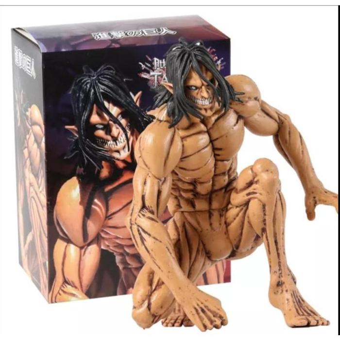 Gambar Ready Gan Figure Anime Attack On Titan Miniatur Pajangan Titan Eren - Duduk dari cahyamrt undefined Tokopedia