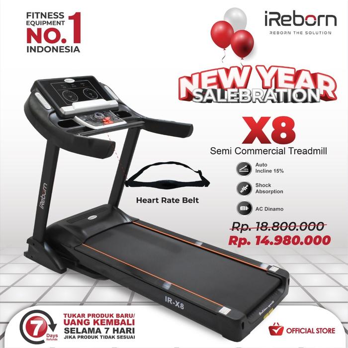 Jual Alat Fitness Treadmill Commercial IReborn X8 Jakarta Barat