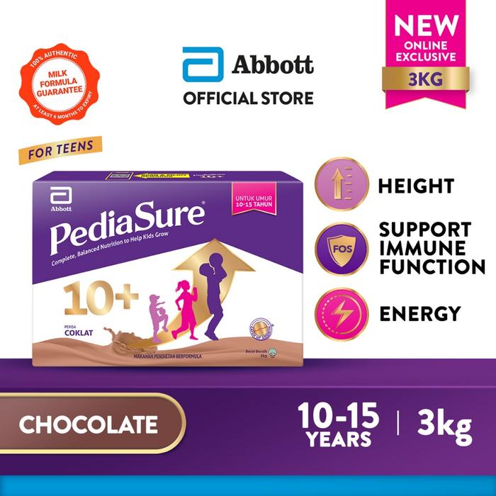 Gambar Abbott Pediasure 10+ for 10-15 years 3kg (Chocolate, Vanilla) - Chocolate dari BisQuitto_MY undefined 2 Tokopedia