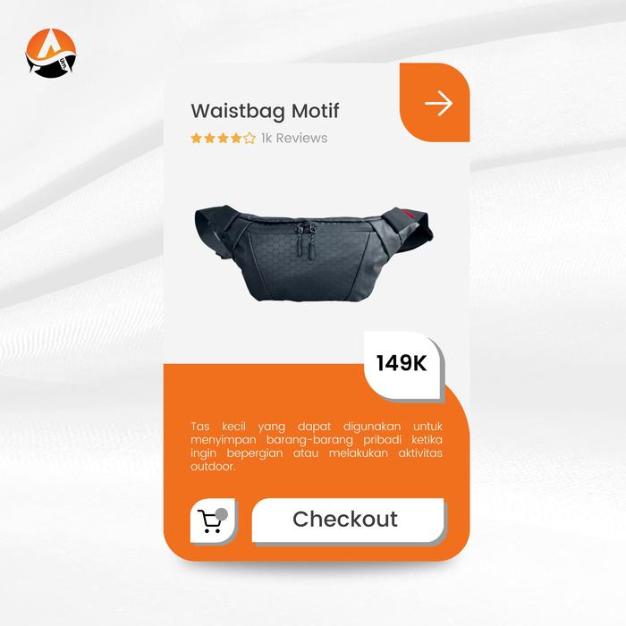 Gambar Tas Selempang Pria Sling Bag Waistbag Premium - Black Motif dari Auturn undefined Tokopedia