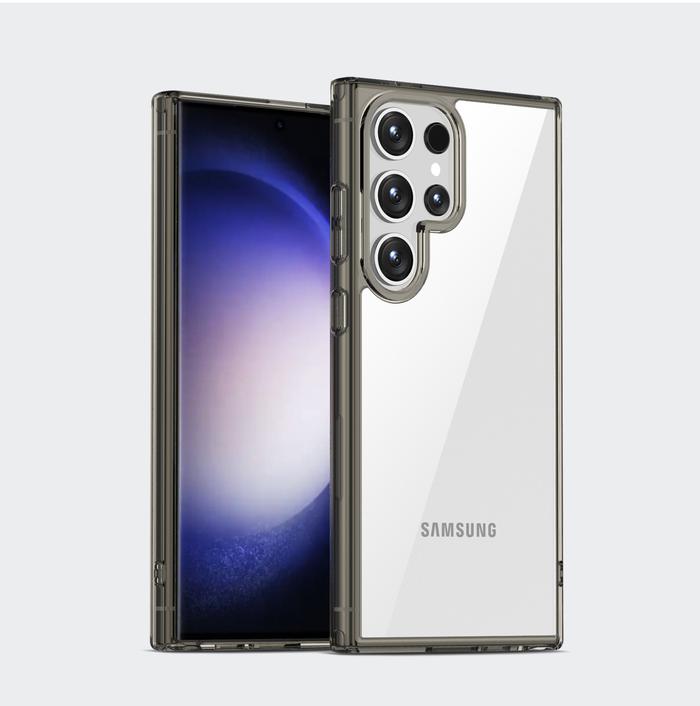 Gambar Getgard Hybrid Case for Samsung Galaxy S24 Ultra Plus Transparent - Smoke Black, S24 Ultra dari GET-WID undefined Tokopedia