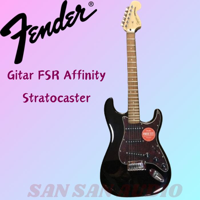 Gambar Gitar Fender Squier FSR Affinity Stratocaster QMT Electric Guitar dari san san audio undefined Tokopedia