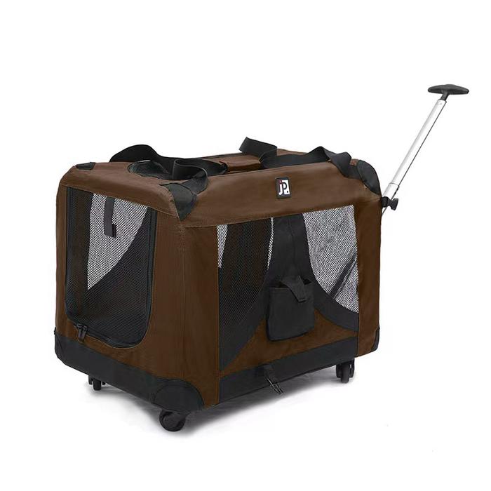 Gambar Foldable Collapsible Portable Soft Pet Dog Cat Travel Crate Cage - Cream, S dari Hoo&Pets undefined 4 Tokopedia