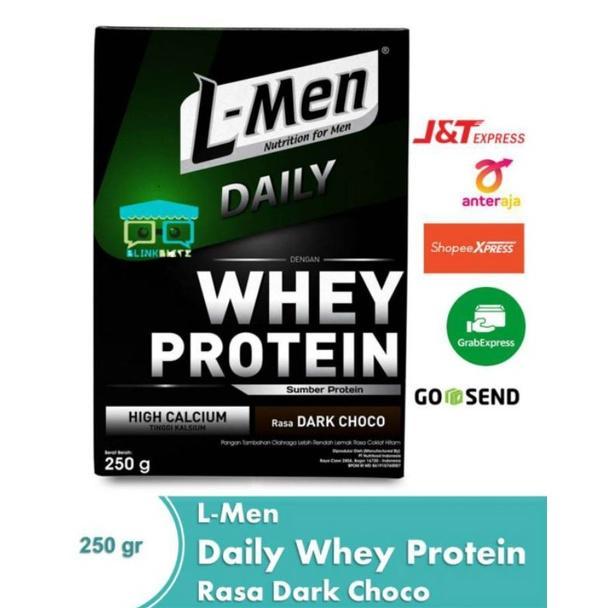 Gambar L-Men DAILY 250 GR DARK CHOCOLATE Whey Protein Susu Lmen Suplemen - Box Utuh 250gr dari hendar_store undefined Tokopedia