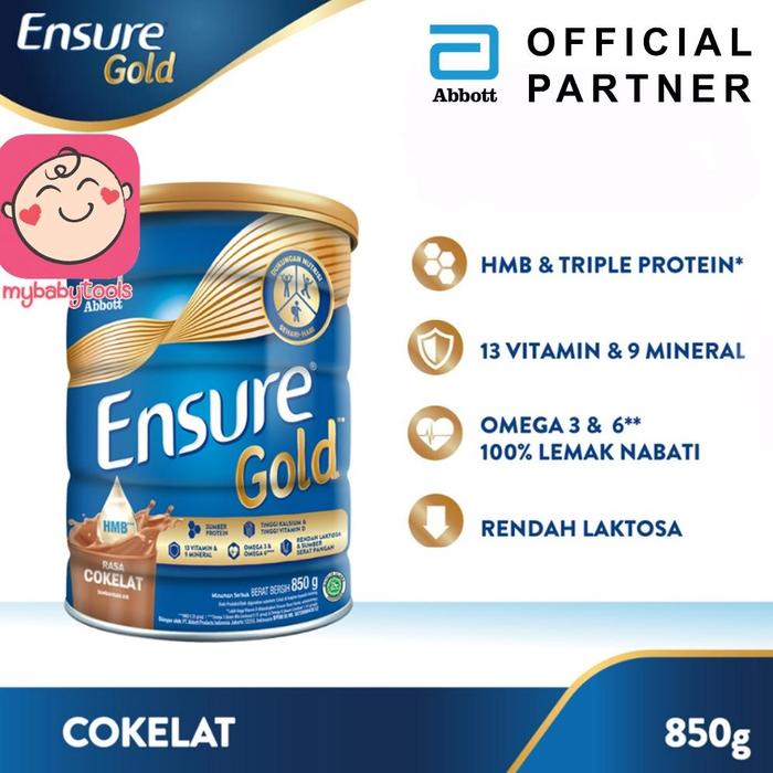 Gambar ENSURE GOLD VANILA COKLAT GANDUM 850GR 380GR 150GR - GOLDCOK850G dari hendar_store undefined Tokopedia