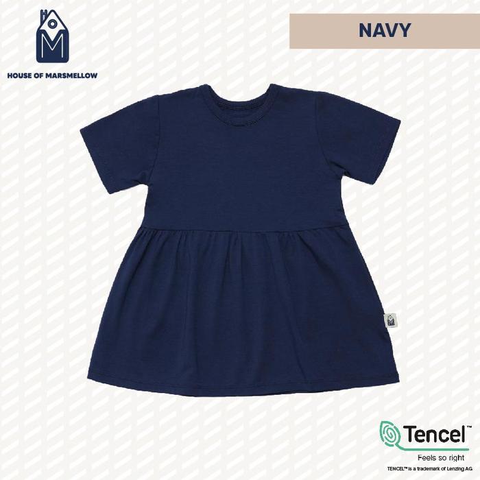 Gambar TENCEL x House of Marsmellow - Daily Dress Terlaris - NAVY, 1/2 dari Felissia shop undefined Tokopedia
