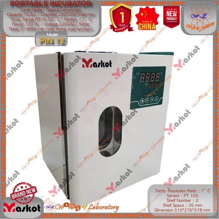 Jual MASKOT Portable Incubator Laboratory 12.8 Liter Model PIN-12 ...