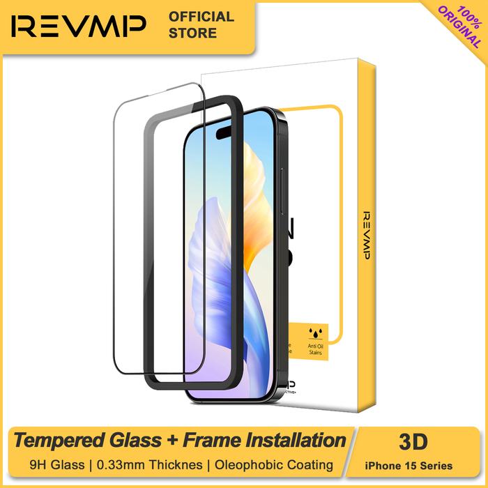 Gambar Tempered Glass iPhone 15 Pro Max Plus REVMP Privacy Screen Guard - 3D, 15Promax dari Revmp undefined Tokopedia