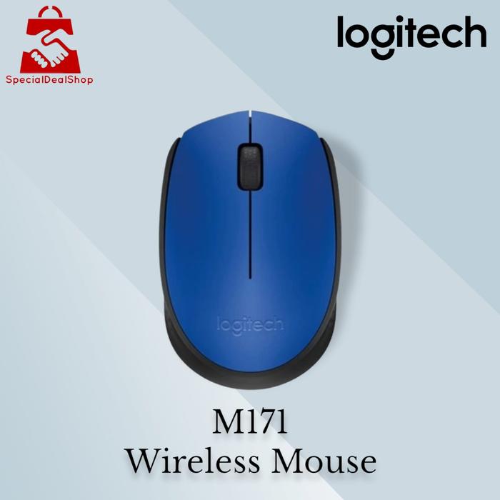 Gambar Logitech M171 Wireless Mouse - Grey, Blue Red - Biru dari specialdealshop undefined Tokopedia