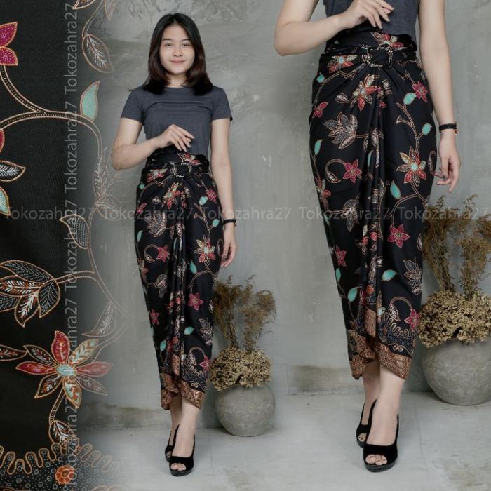 Gambar Rok Lilit Batik / Sarimbit / Kain Serut / Bawahan Kebaya - rambat hitam dari ranggaeleven undefined 5 Tokopedia