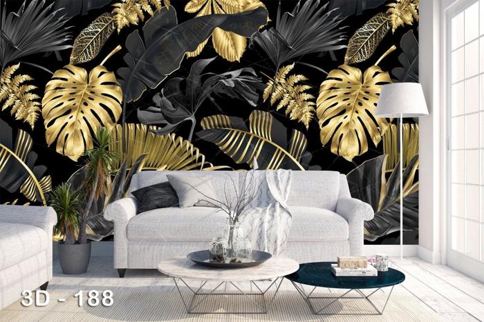 Gambar Wallpaper Custom 3D Wallpaper Dinding Bunga Monstera Wallpaper Mewah - 3D-188, Banner dari Beauty Sticker undefined Tokopedia