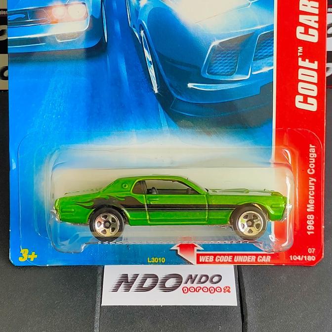 Gambar Hot Wheels '68 Mercury Cougar - 2007 Code Car - Green dari Ndondo Store_NEW undefined Tokopedia