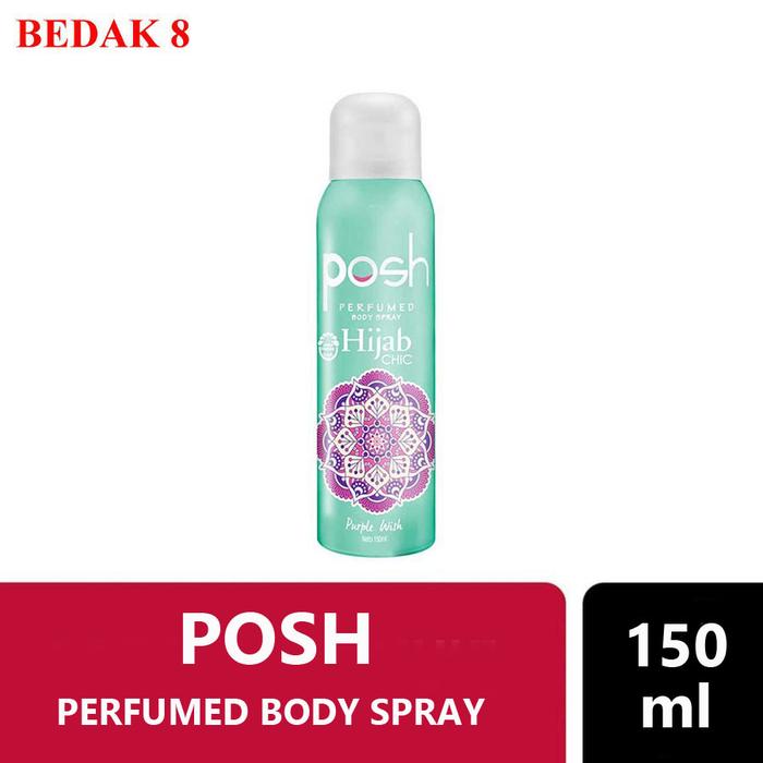 Gambar Posh Perfume Body Spray Hijab 150 ml/ Deodorant POSH HIJAB - Purple Wish dari BEDAK 8 undefined Tokopedia
