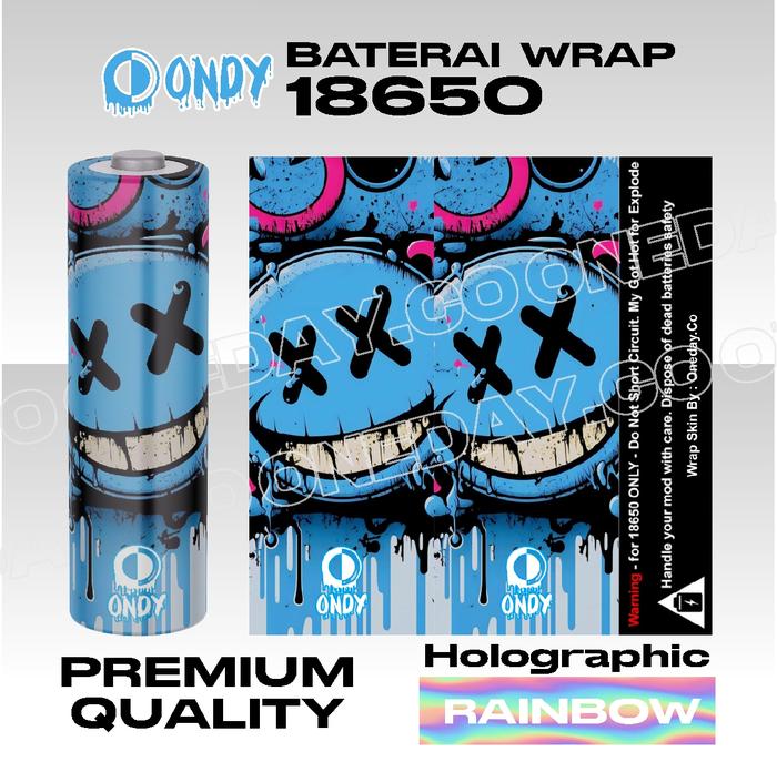 Gambar Wrap Skin Pelindung Baterai 18650 Hologram Stiker Blue Series By ONDY - Blue 1 dari ONDY.CO undefined Tokopedia
