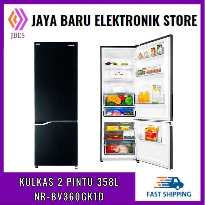 Gambar PANASONIC NR-BV360GK1D Kulkas 2 Pintu Bottom Frezeer INVERTER 358 L dari JAYA BARU ELEKTRONIK STORE undefined Tokopedia