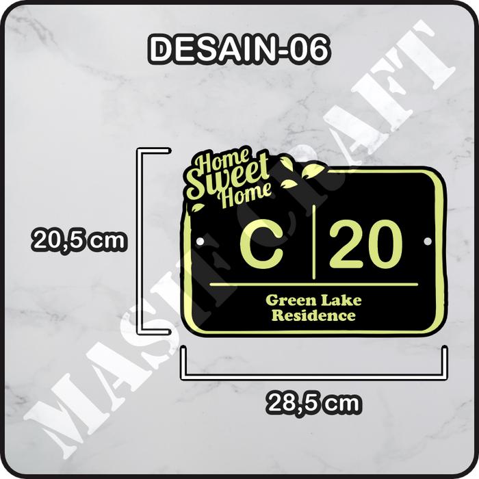 Gambar Custom Papan Nomor Rumah Akrilik - Glow In The Dark (Part2) - DS06-Pen, Font-05 dari Masif Craft Official Store undefined Tokopedia