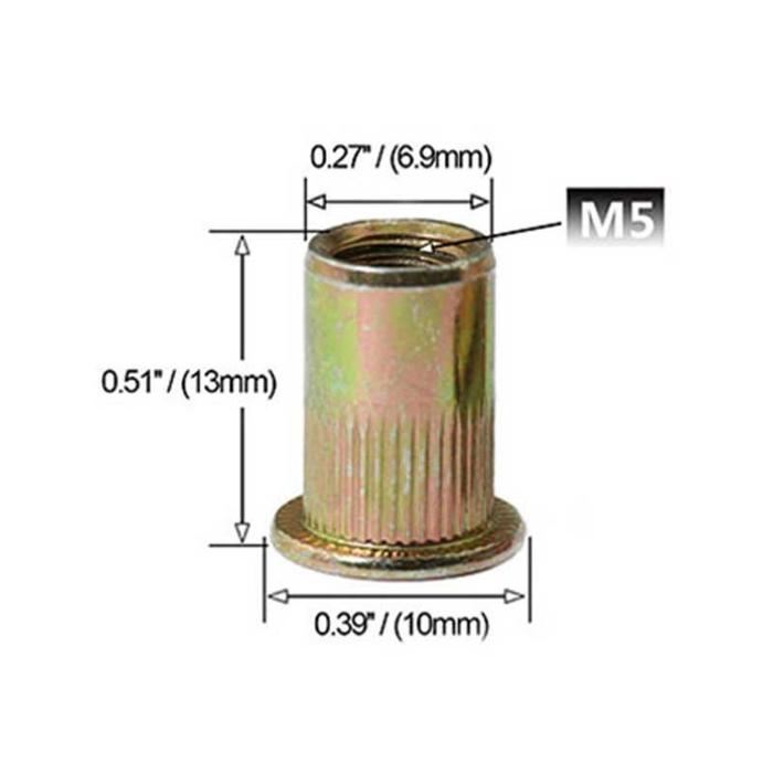Jual Rivet Nut Rivnut Flat Nut M3 M4 M5 M6 M8 M10 M12 Diameter 3mm 4mm ...